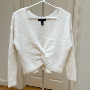 Streetwear Society White Fuzzy Sweater